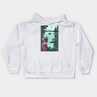 Creepy Humanoid Cryptid Kids Hoodie